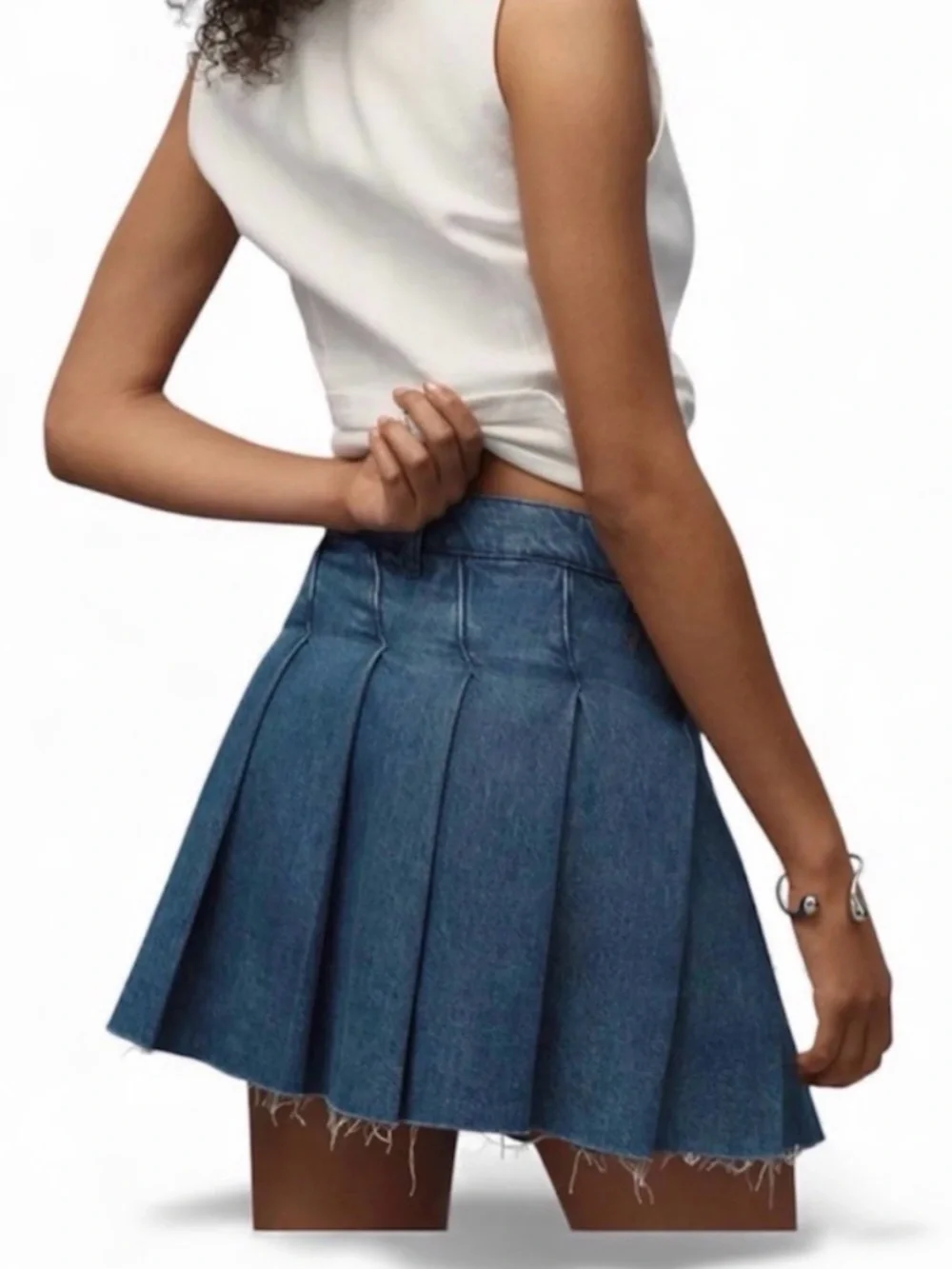 NWOT Anthropologie Pilcro Pleated Denim Skirt